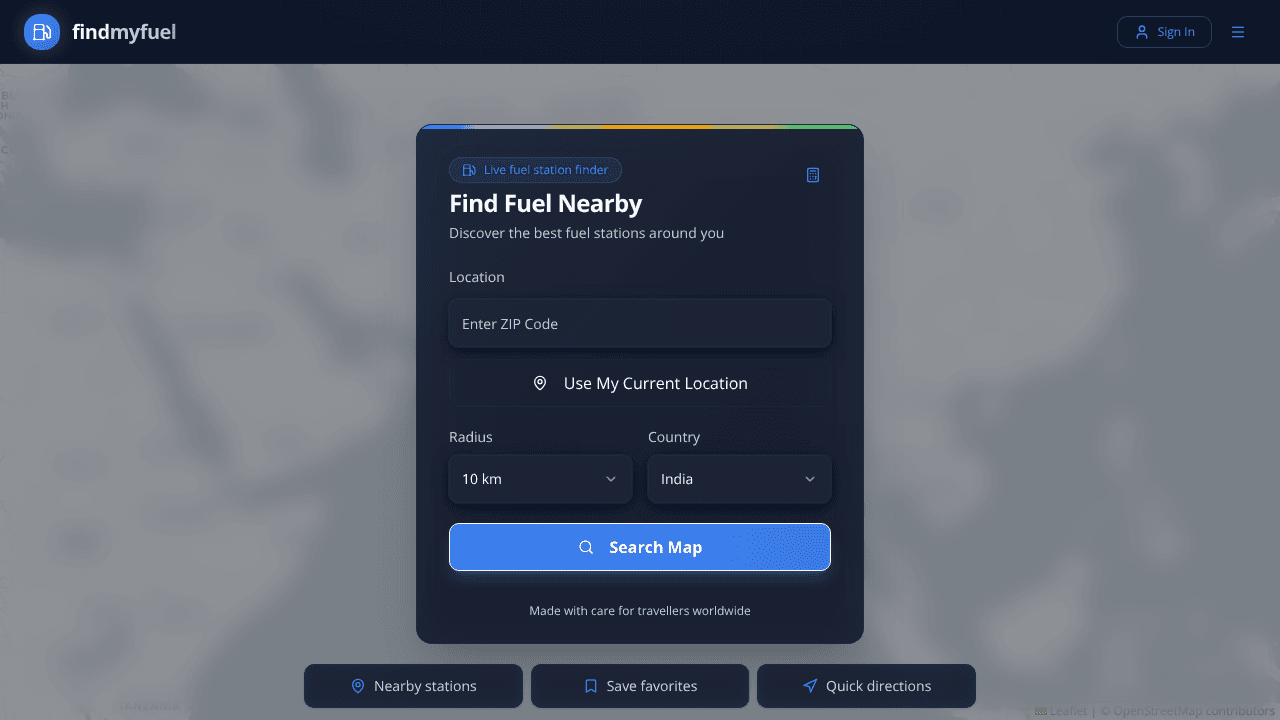findmyfuel website screenshot