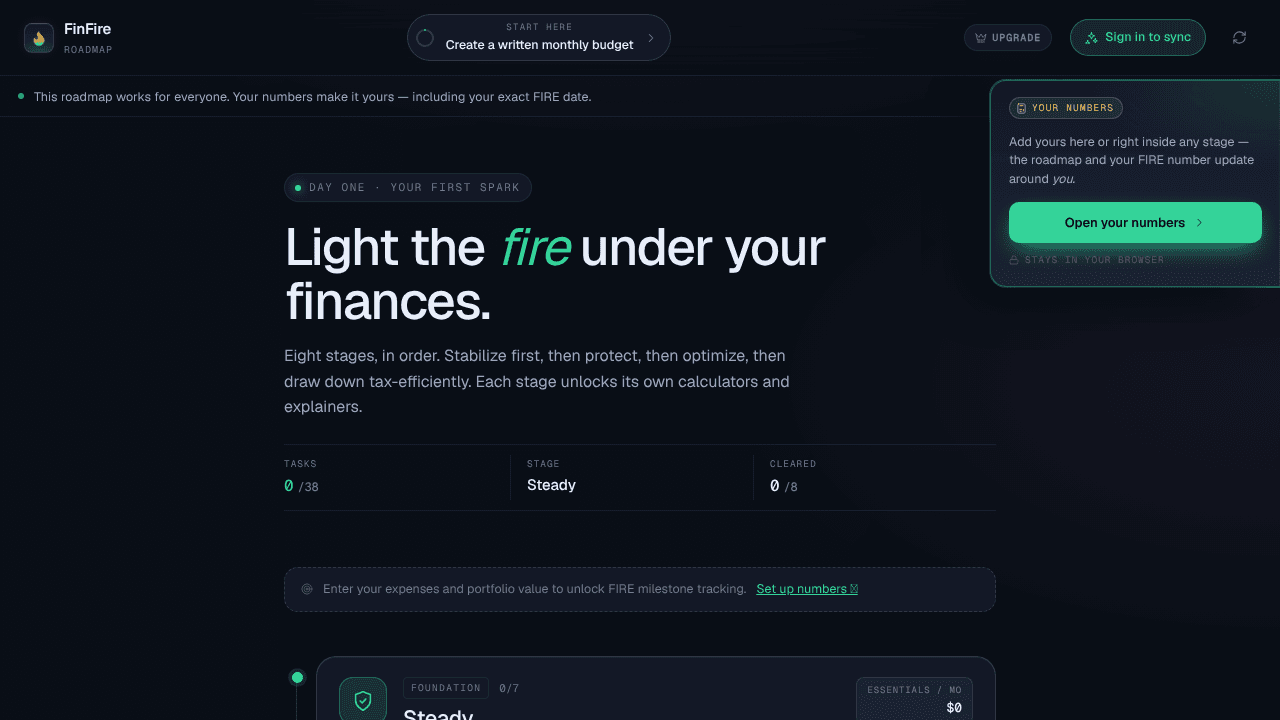 FinFire website screenshot