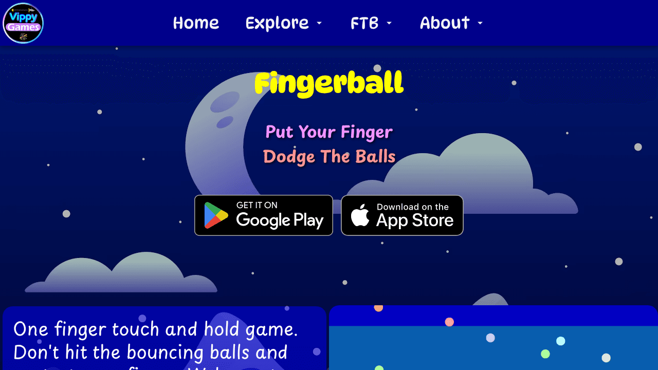 Fingerball website screenshot