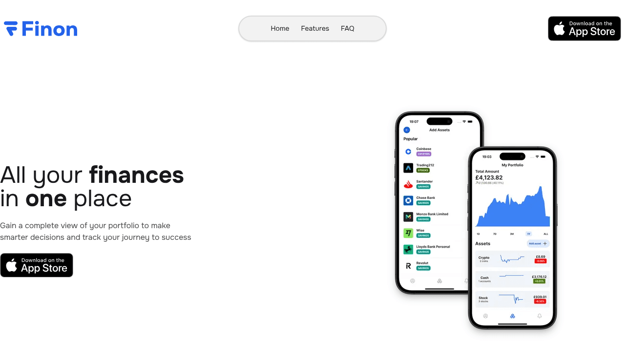 Finon website screenshot