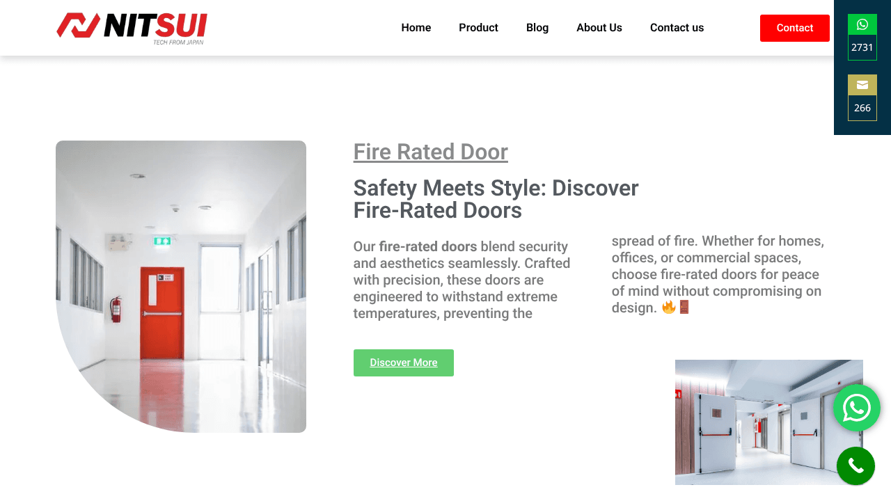 Fire Rated Door Manufacturer Gujarat website screenshot