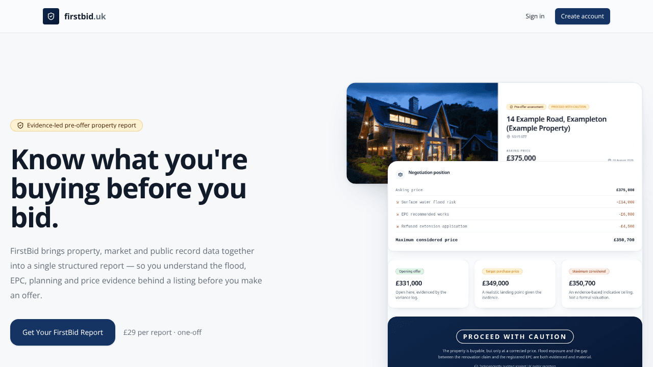 firstbid.uk website screenshot