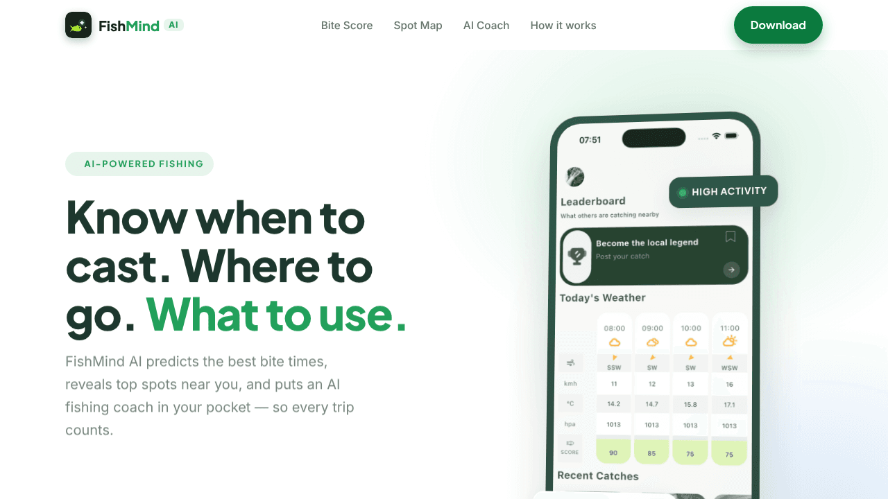 FishMindAi website screenshot