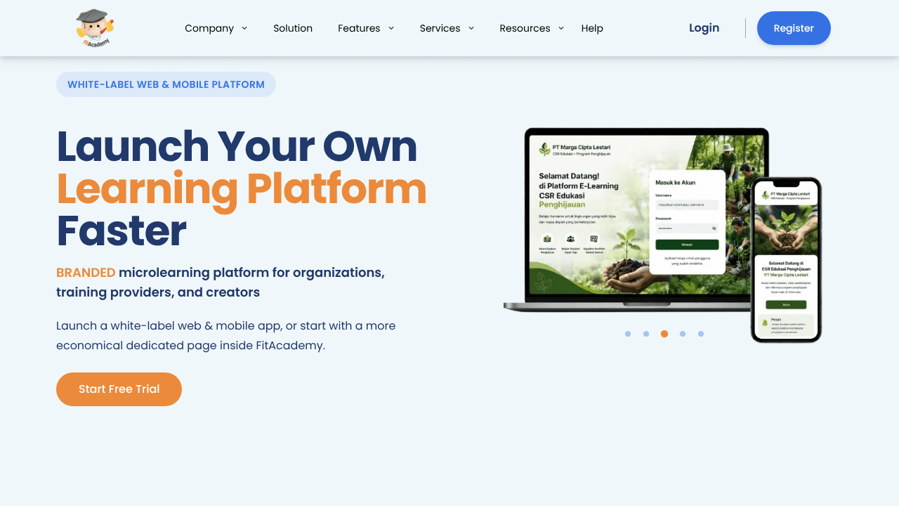 FitAcademy website screenshot