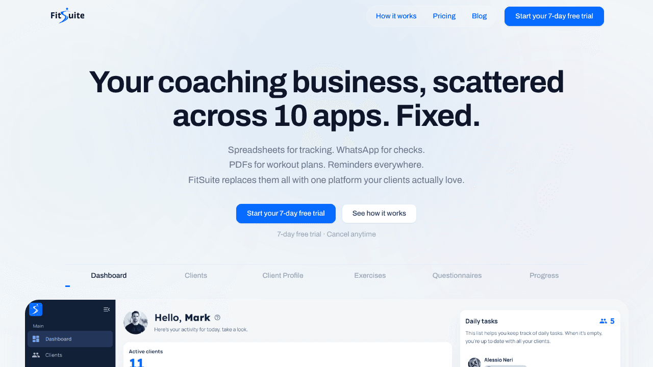 FitSuite website screenshot