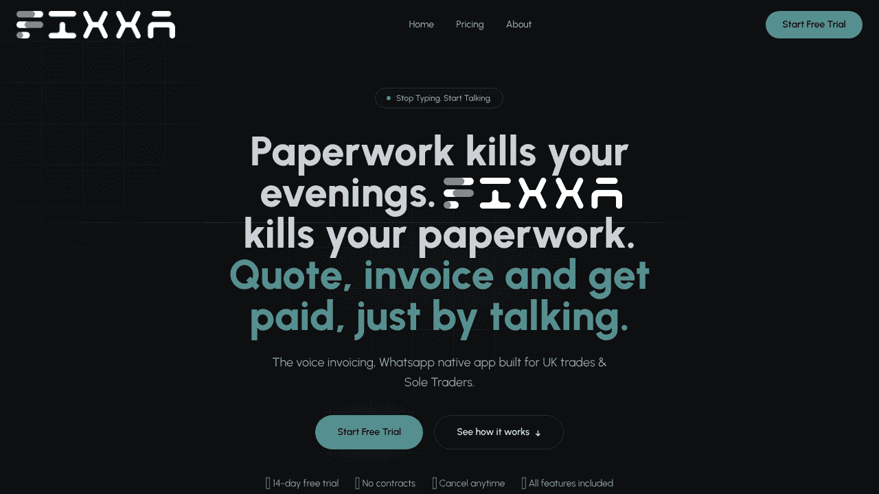 Fixxa website screenshot