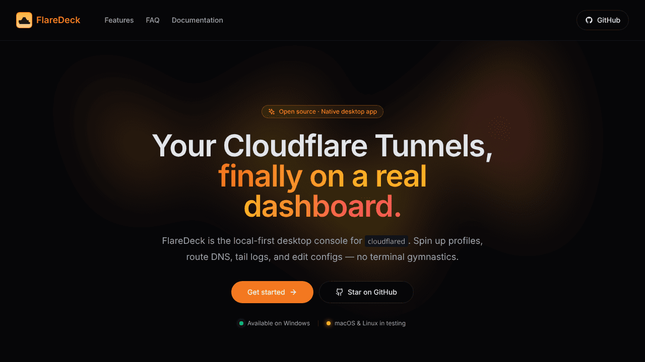 FlareDeck website screenshot