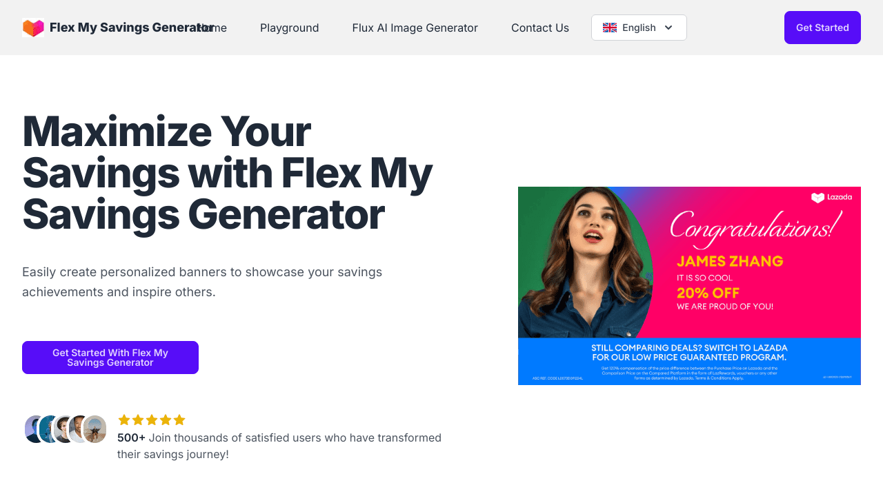 Flex My Savings Generator