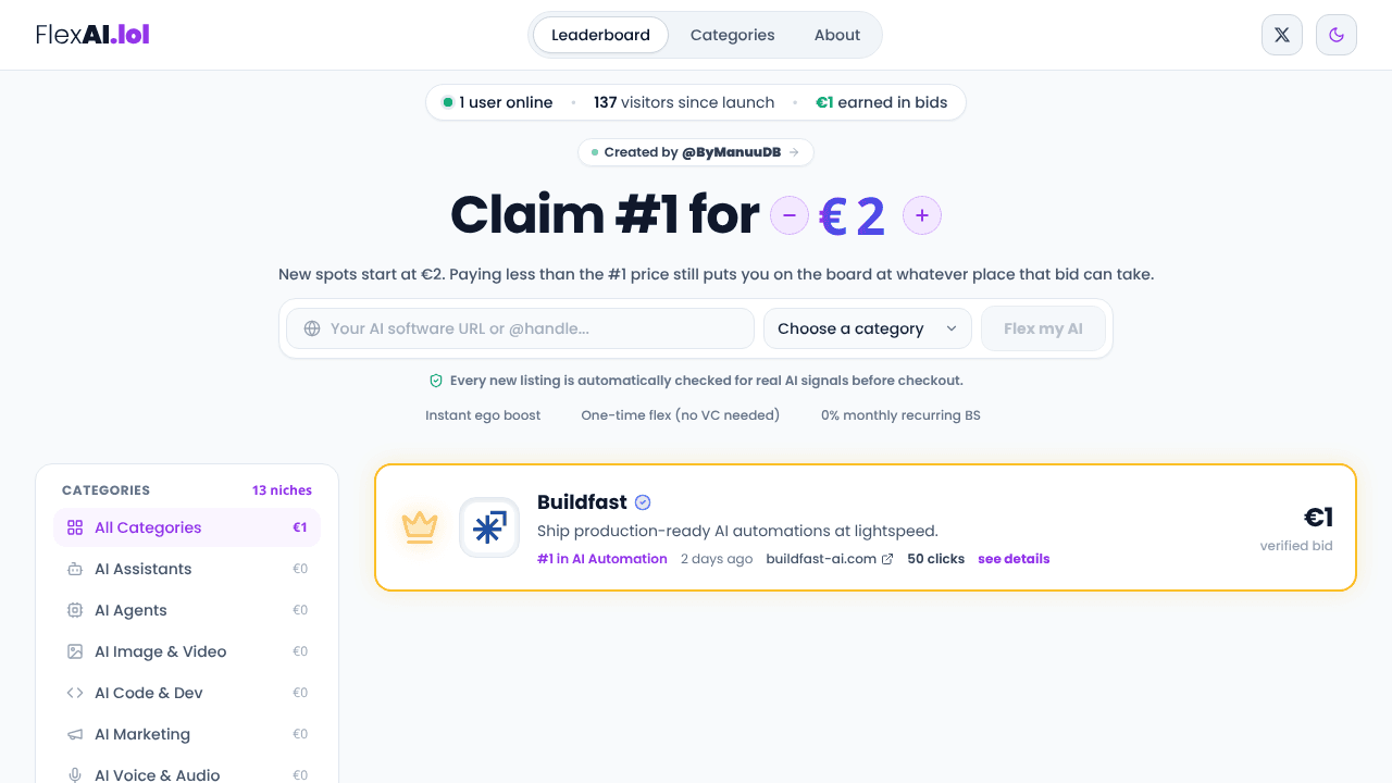 flexai.lol website screenshot