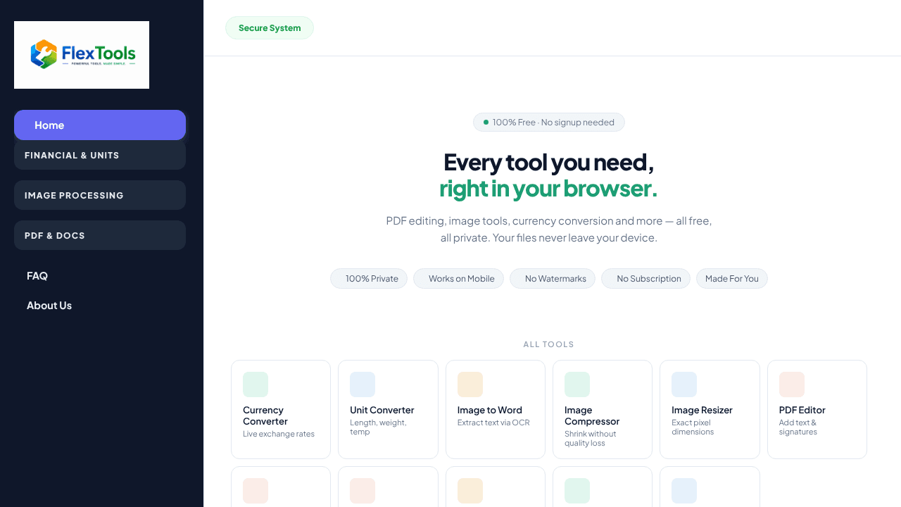 FlexTools Pro website screenshot