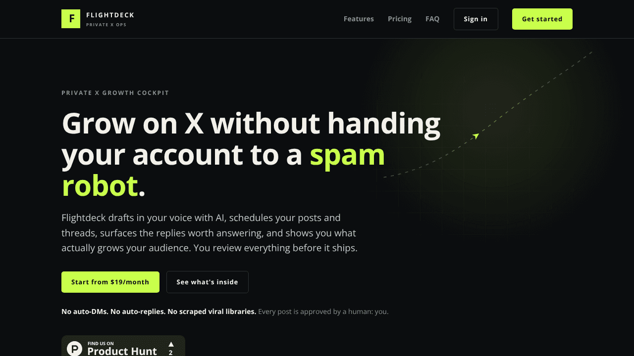 Flightdeck website screenshot