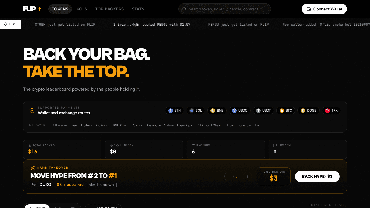 FLIP website screenshot