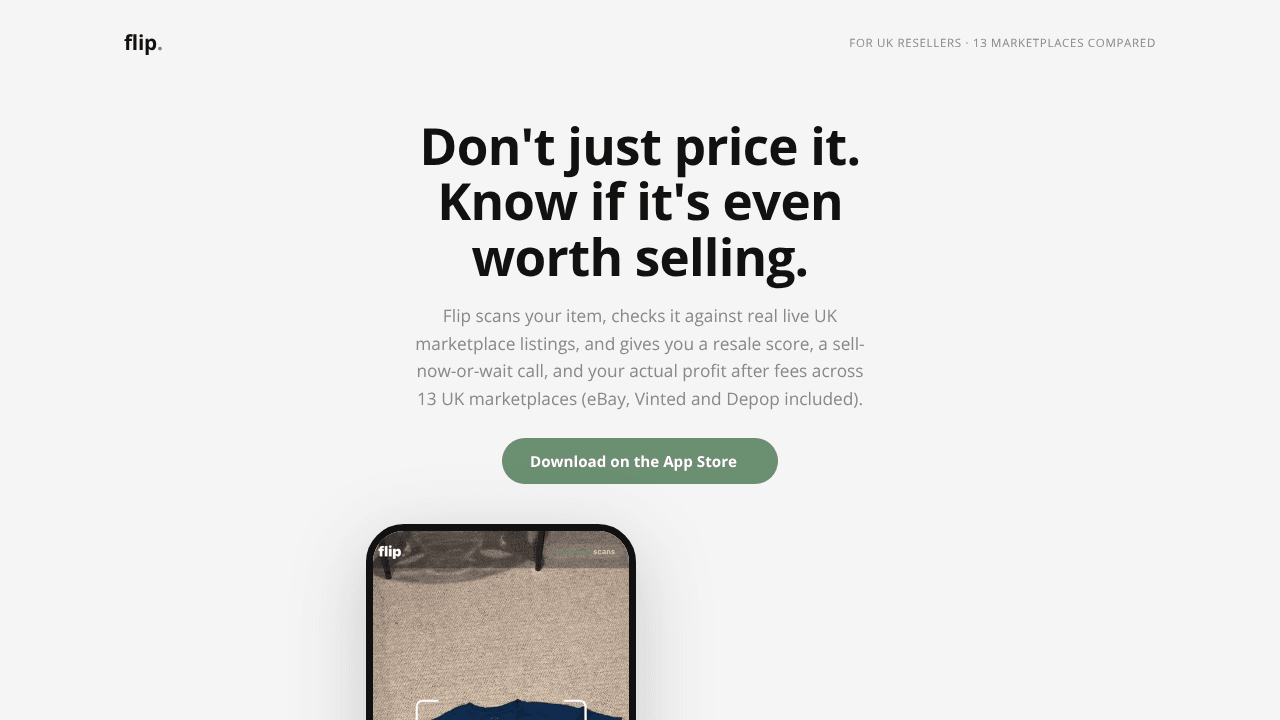 Flip Launch! website screenshot