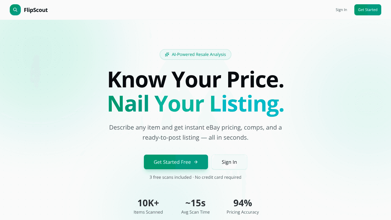 Flip Scount website screenshot