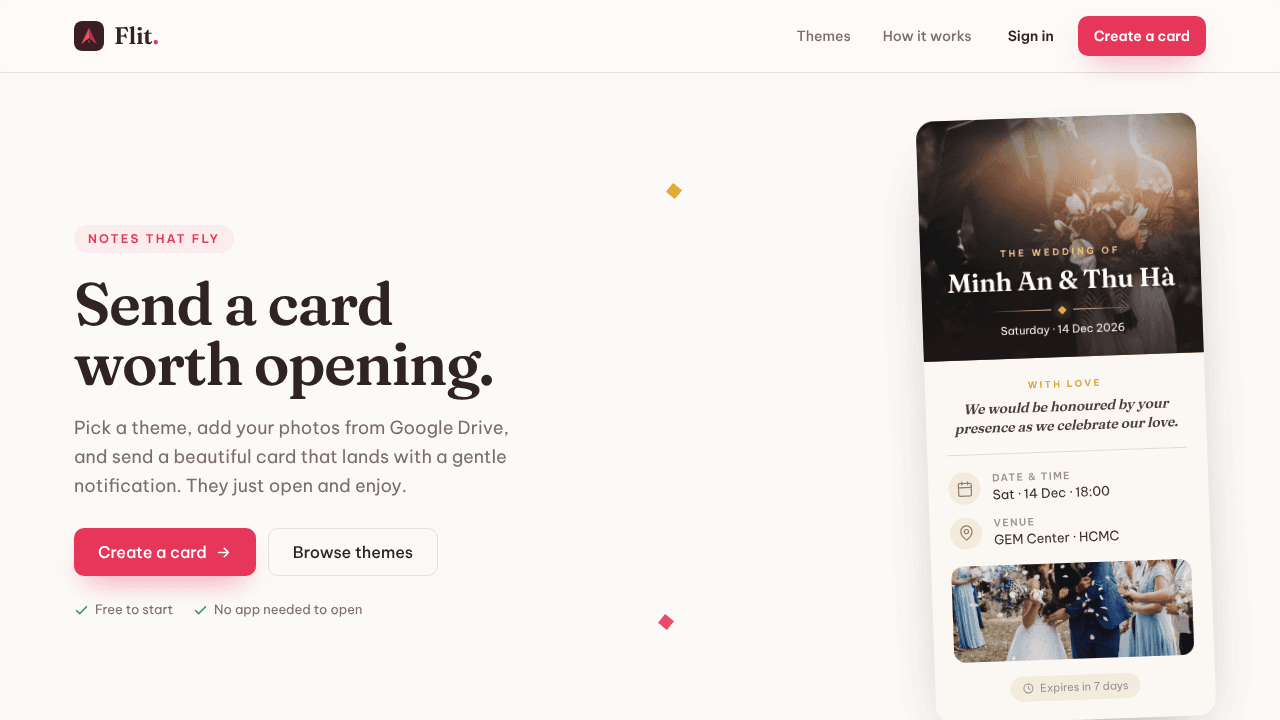 Flit. website screenshot