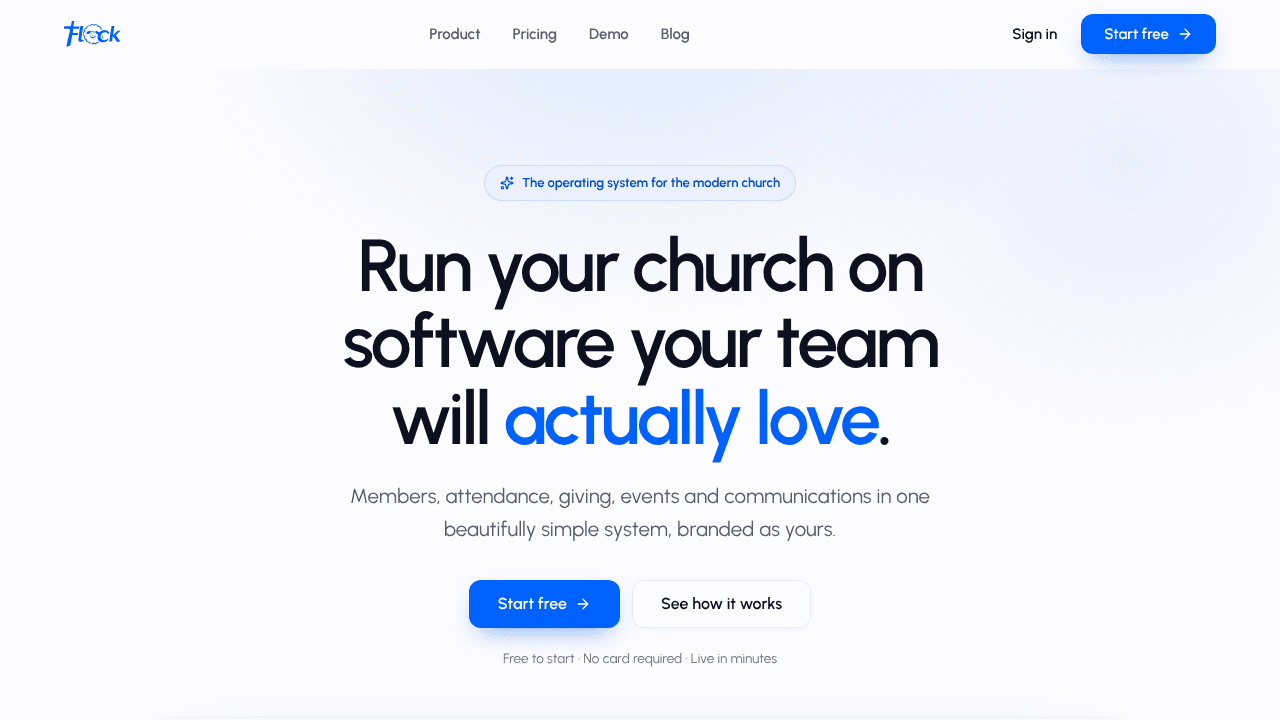 Flock website screenshot