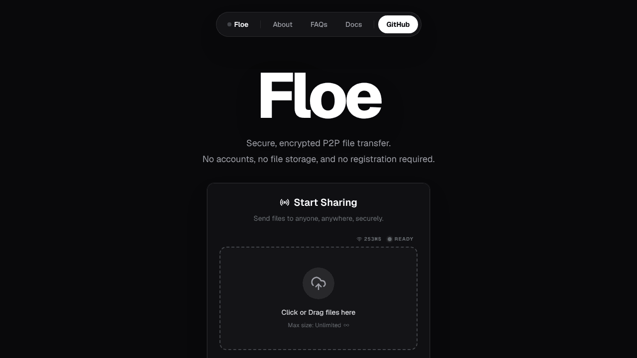 Floe website screenshot