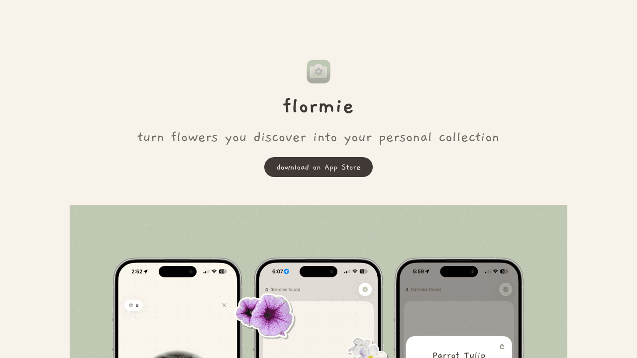 flormie website screenshot