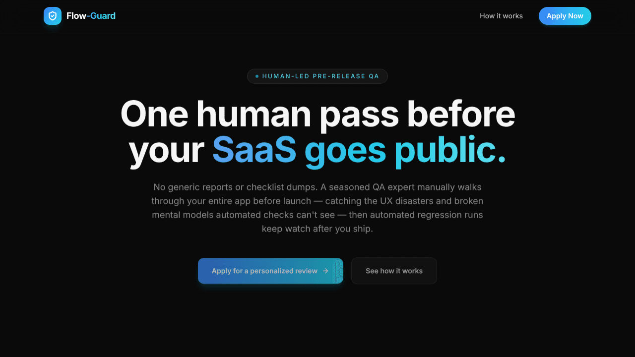 Flow Guard website screenshot
