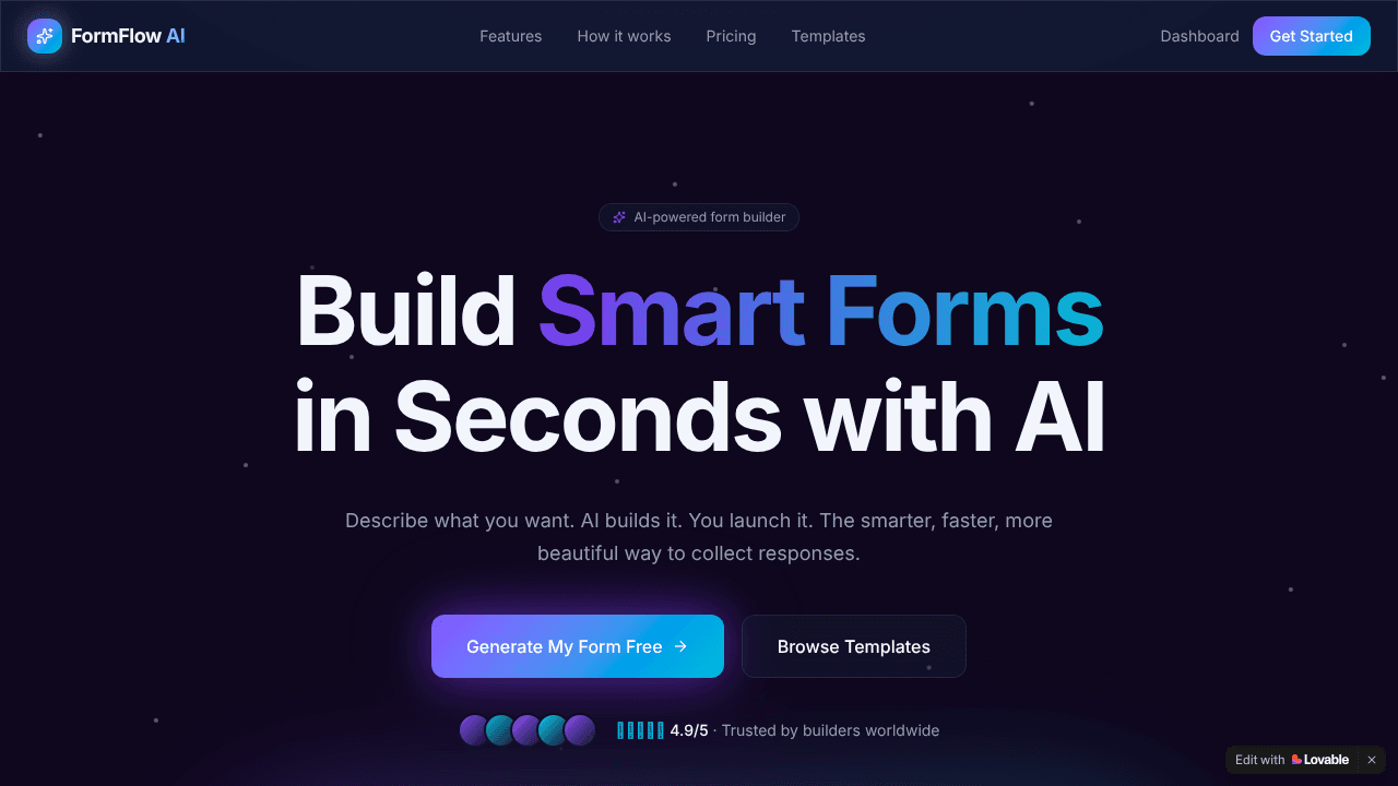 Flowform Ai website screenshot