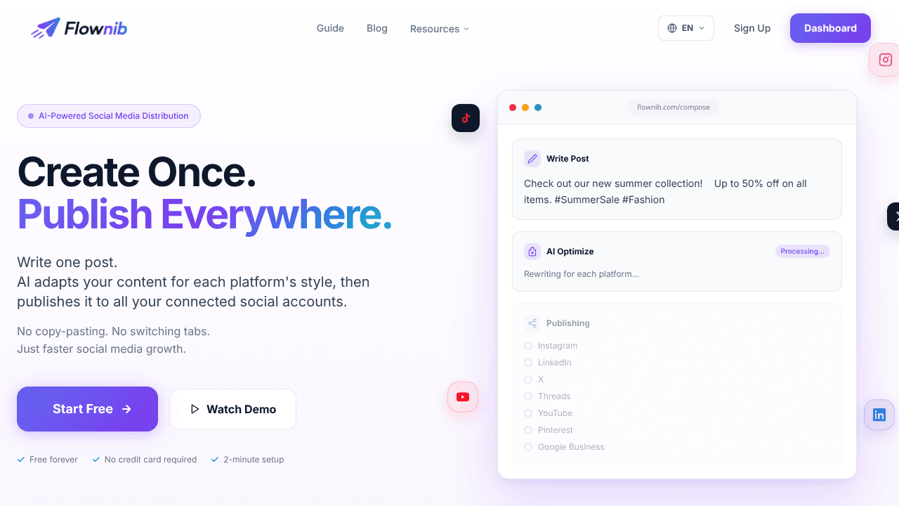 FLOWNIB website screenshot