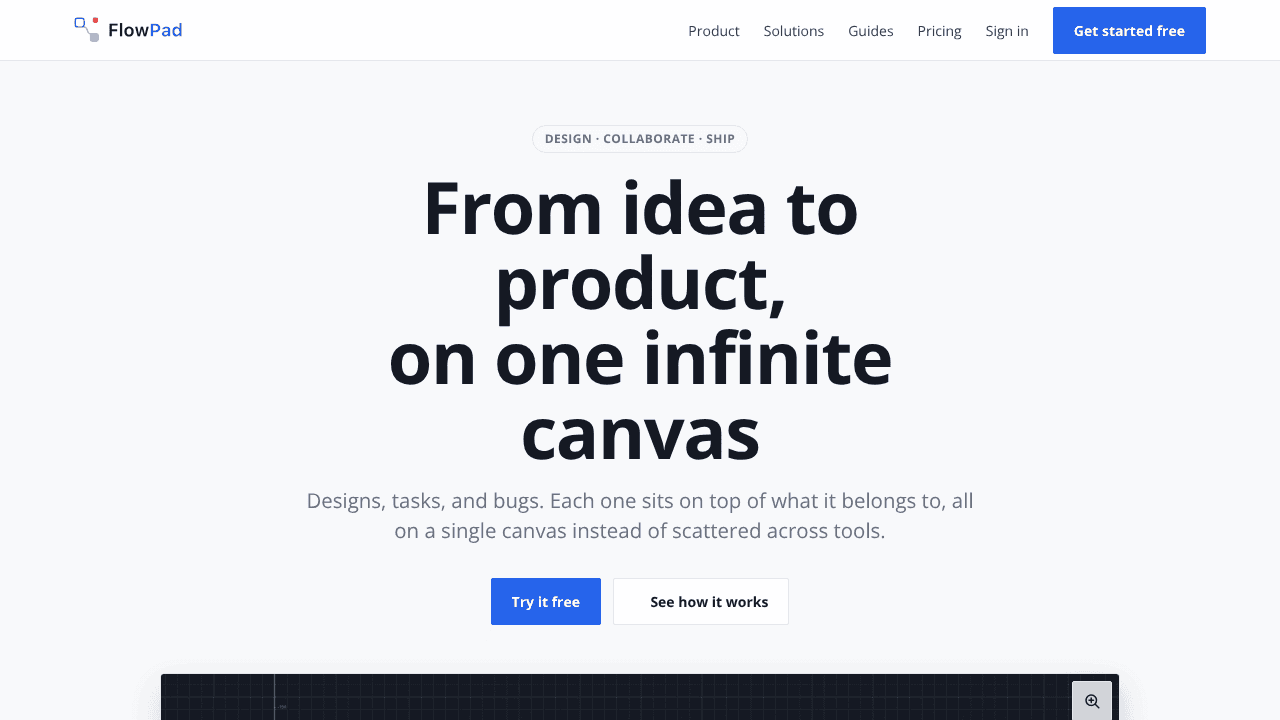 FlowPad website screenshot