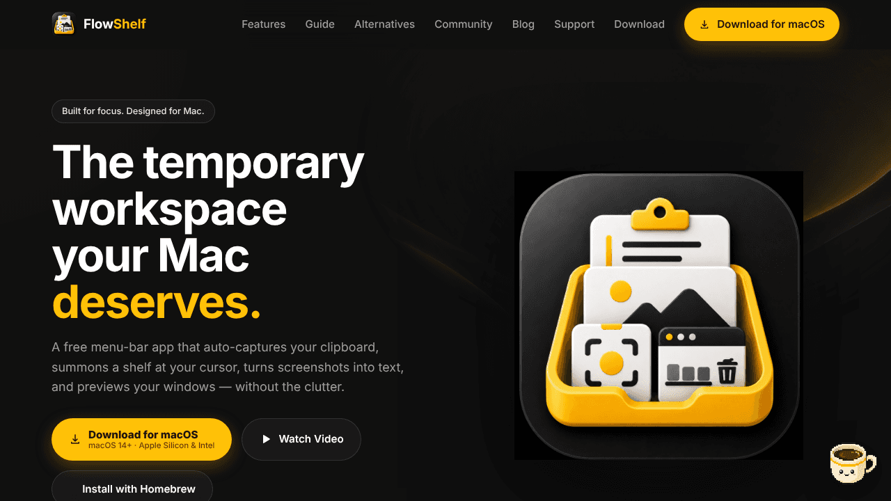 FlowShelf website screenshot