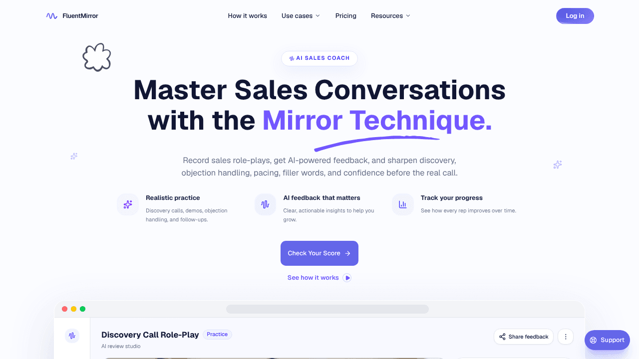 FluentMirror website screenshot