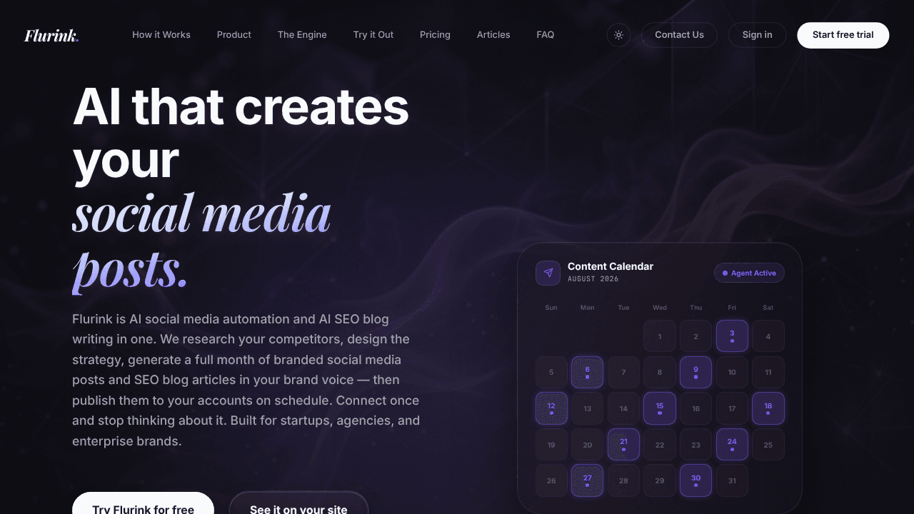 Flurink website screenshot