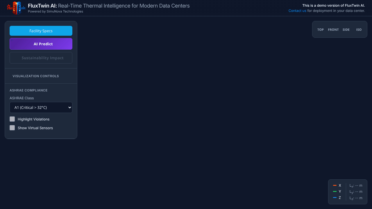 FluxTwin AI website screenshot