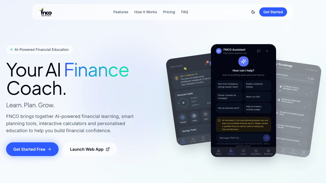 FNCO website screenshot