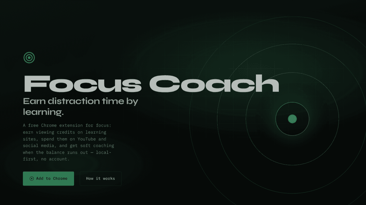Focus Coach website screenshot
