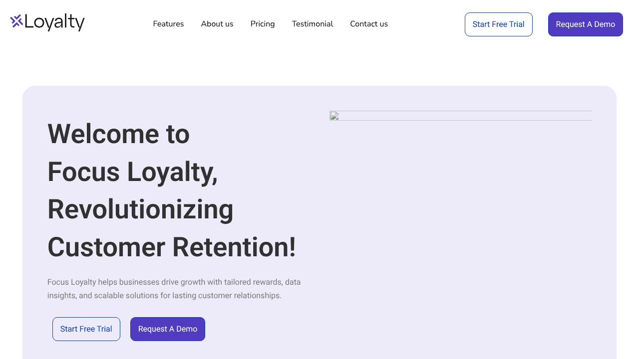 Focus Loyalty website screenshot