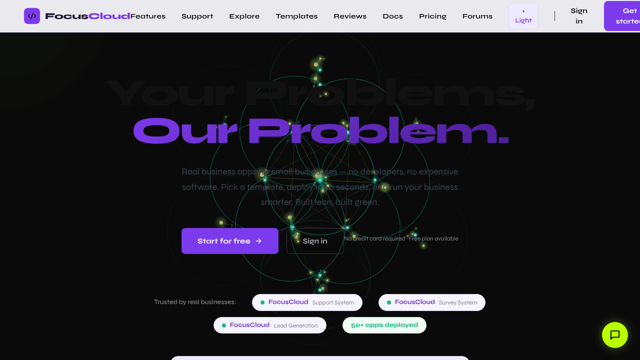 Focuscloud  website screenshot