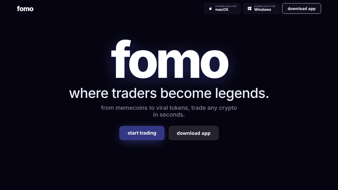 Fomo.Family Desktop website screenshot