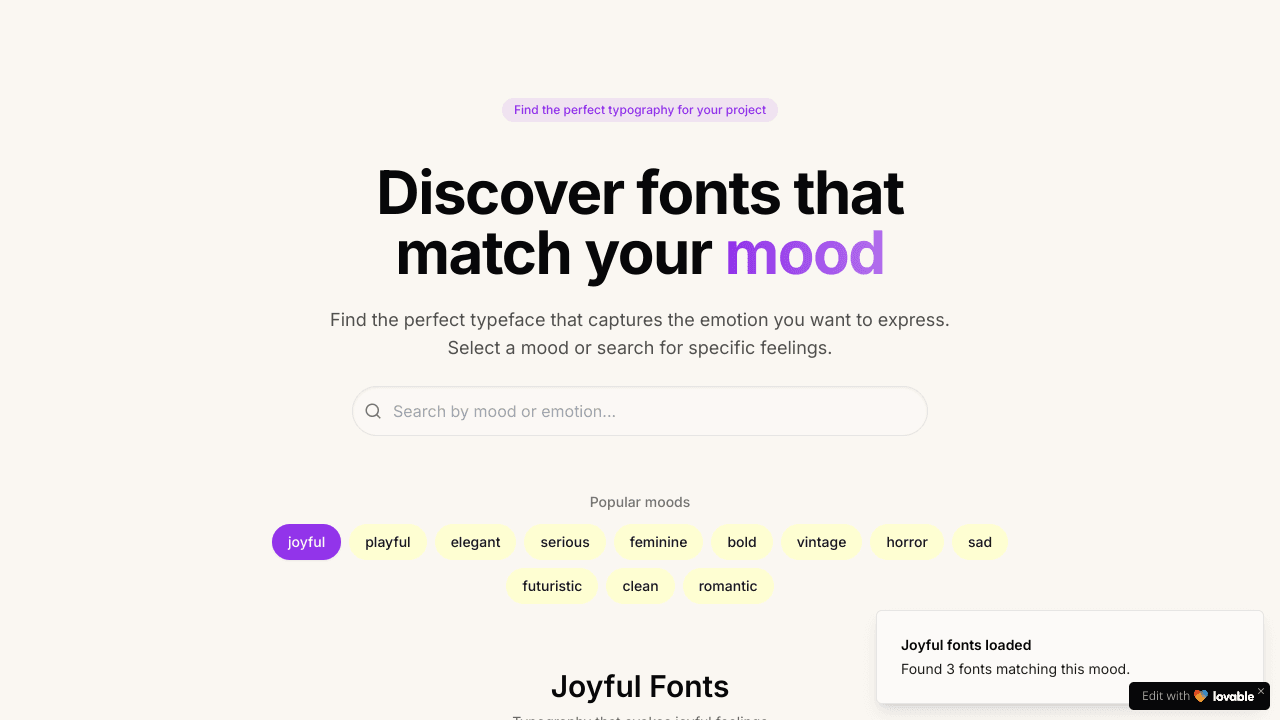 Font Moodify