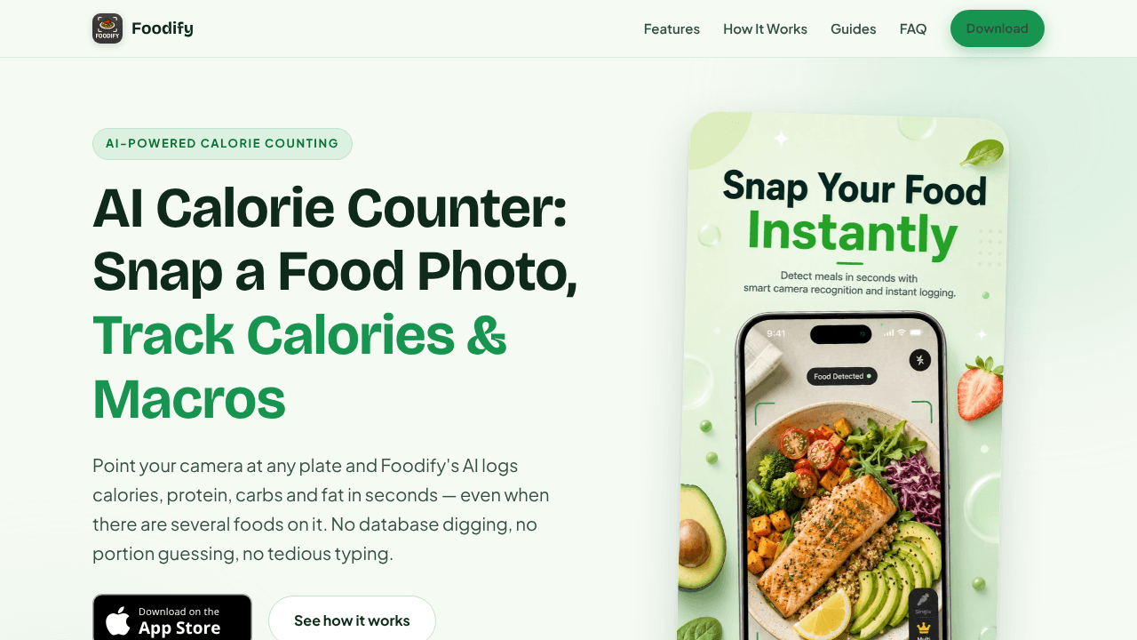 Foodify website screenshot