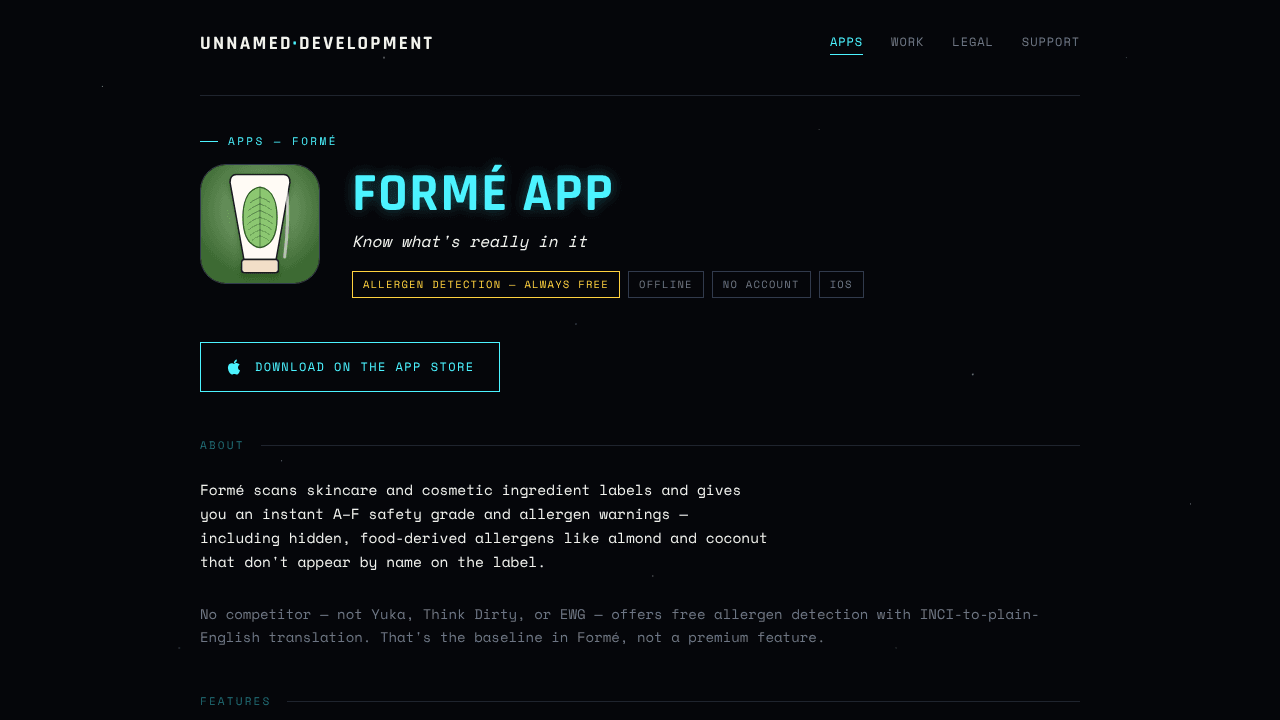 Formé website screenshot