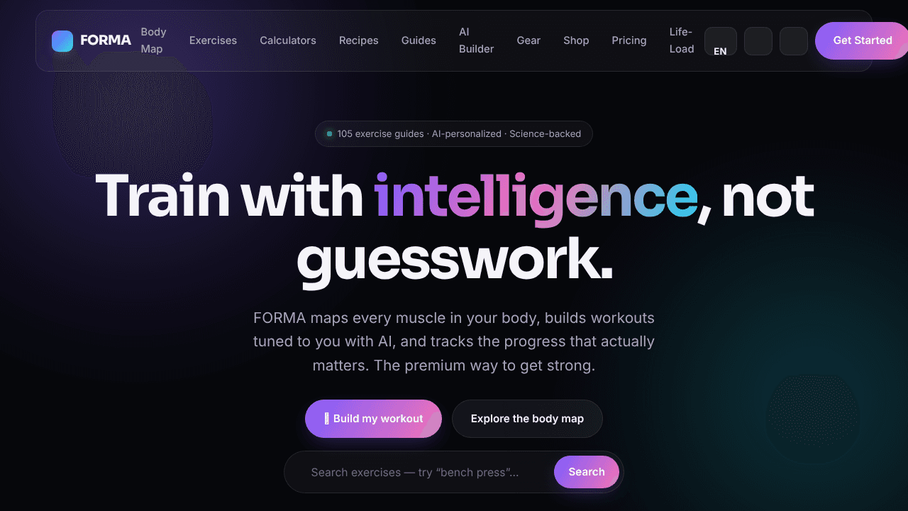 FORMA website screenshot