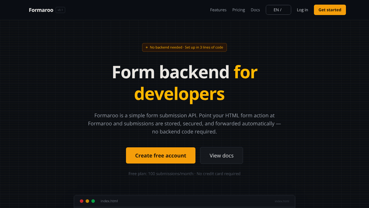 Formaroo website screenshot