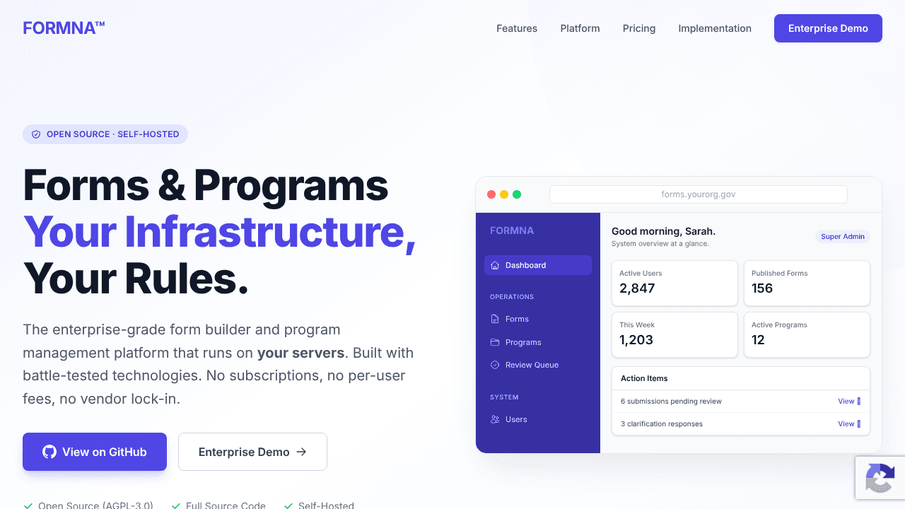 FORMNA  website screenshot