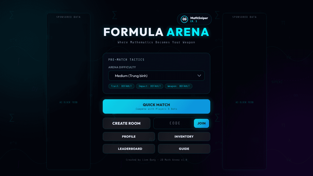 Formula Arena website screenshot