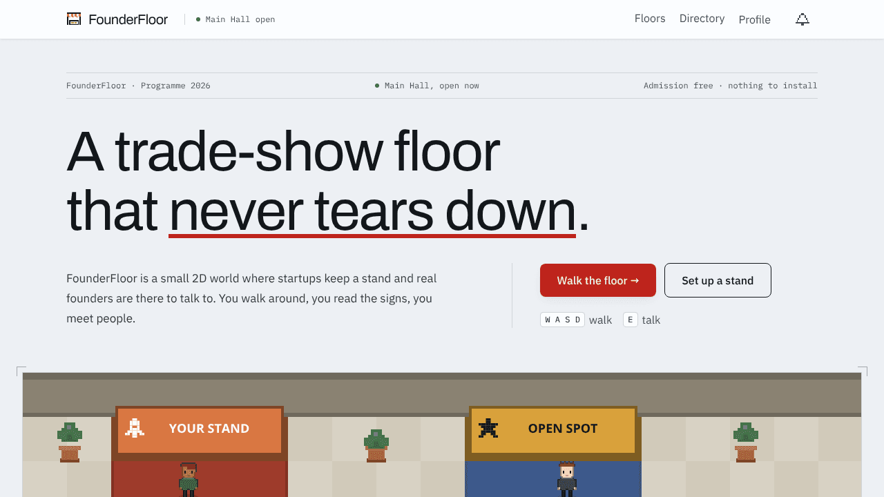 FounderFloor website screenshot
