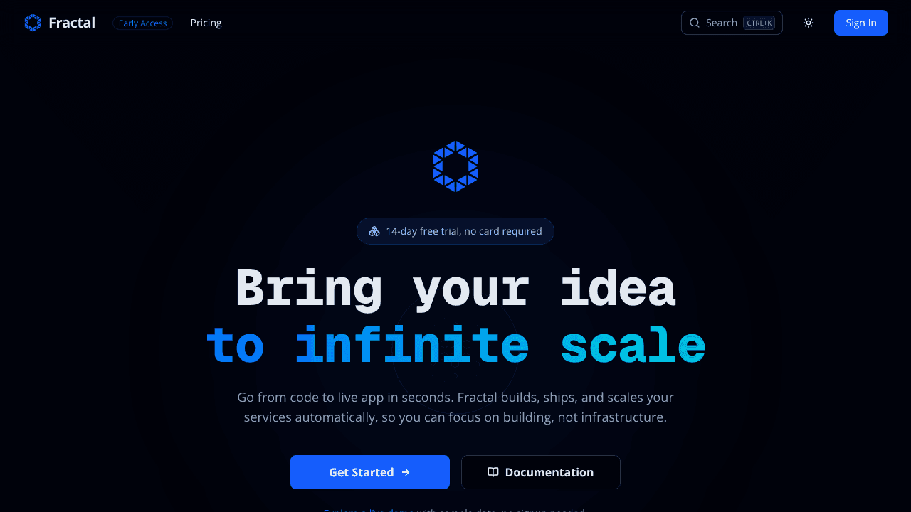 Fractal website screenshot