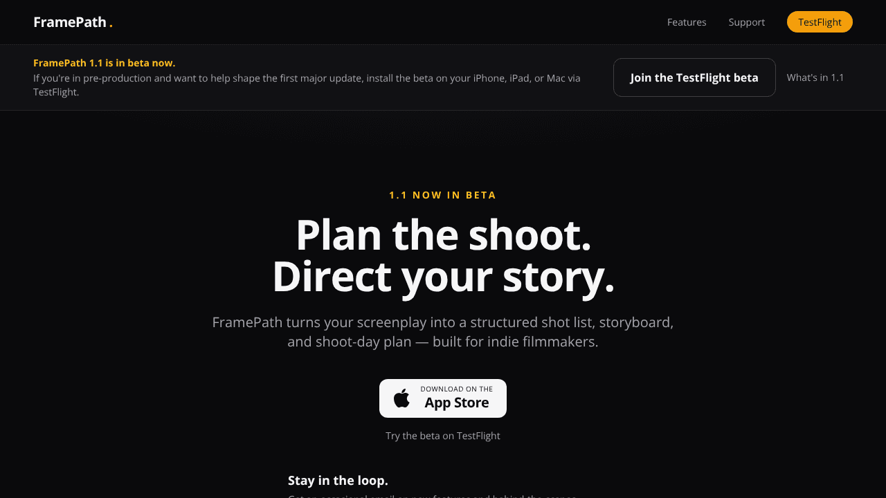 FramePath website screenshot