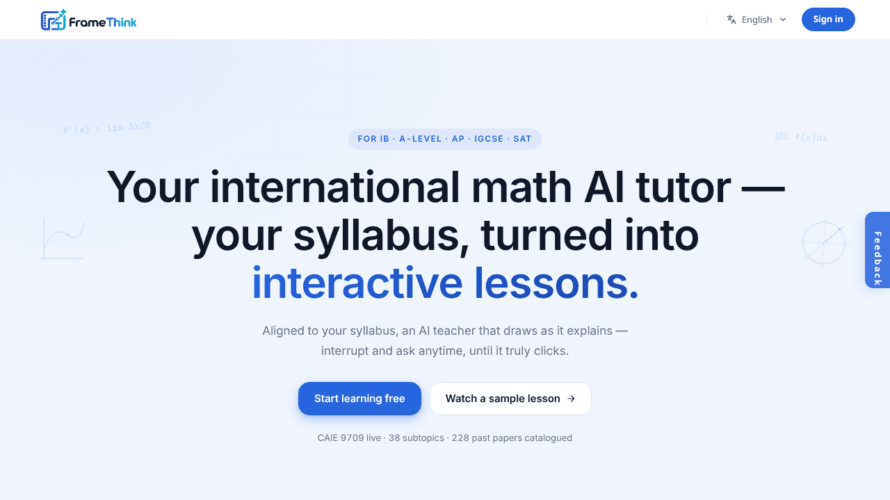 FrameThink website screenshot