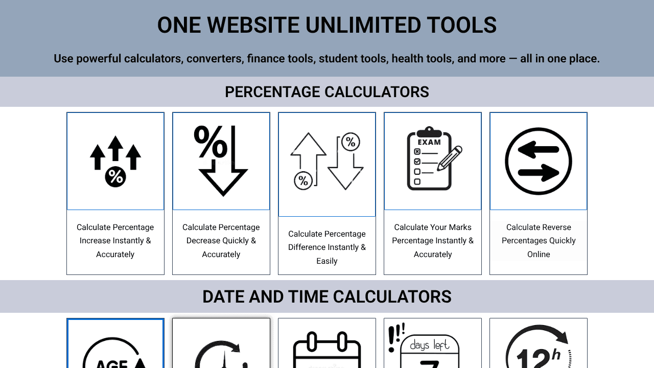 freecalctools.net website screenshot