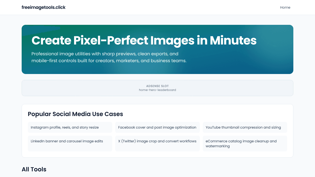 freeimagetools.click website screenshot