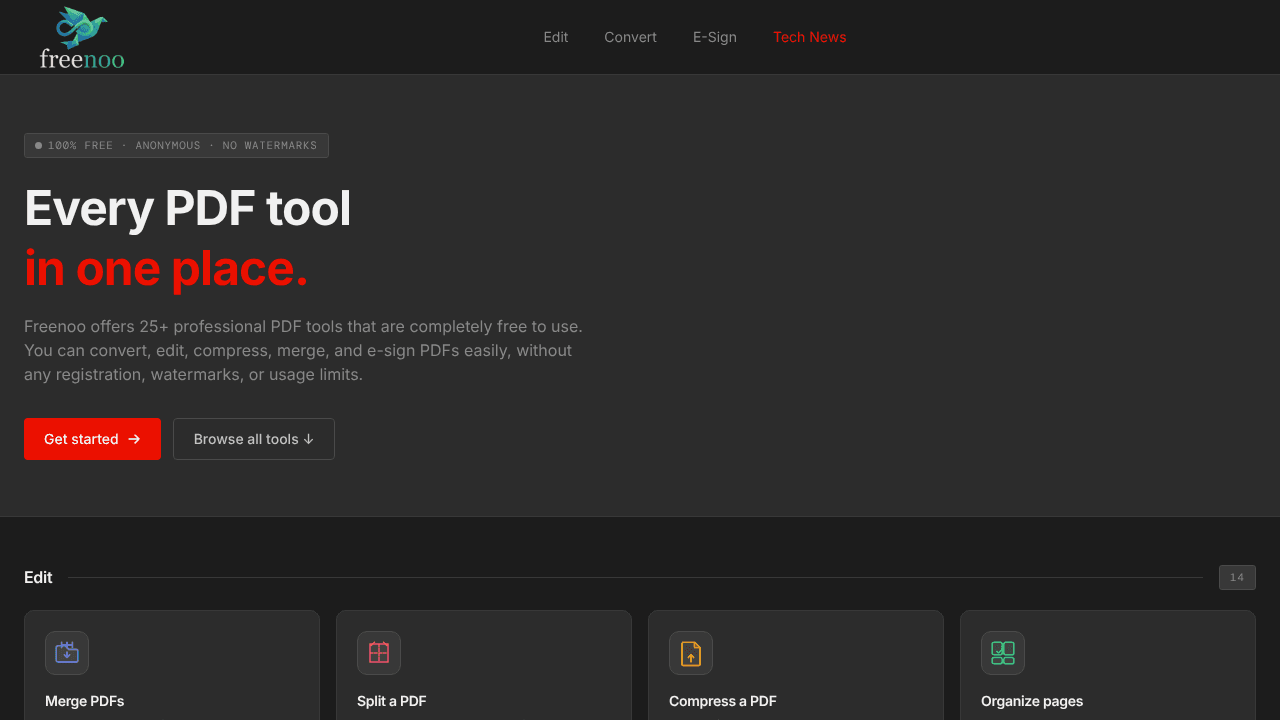 Freenoo website screenshot