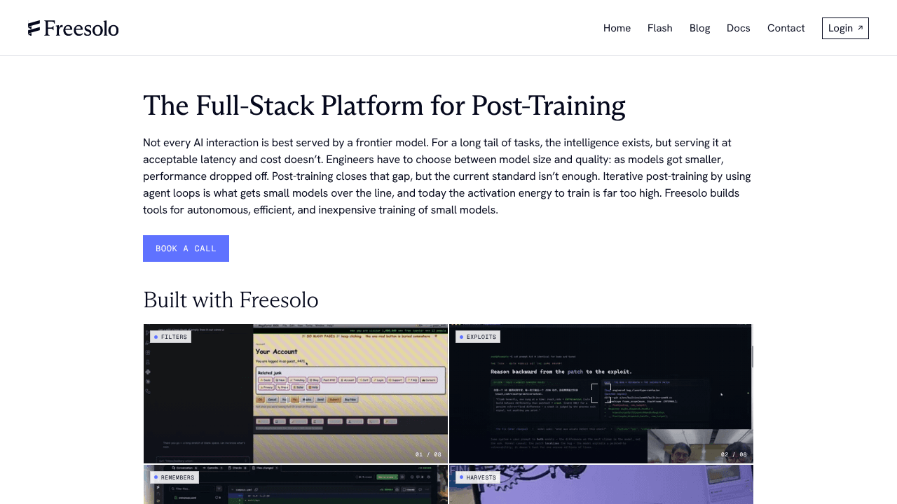 Freesolo Flash website screenshot